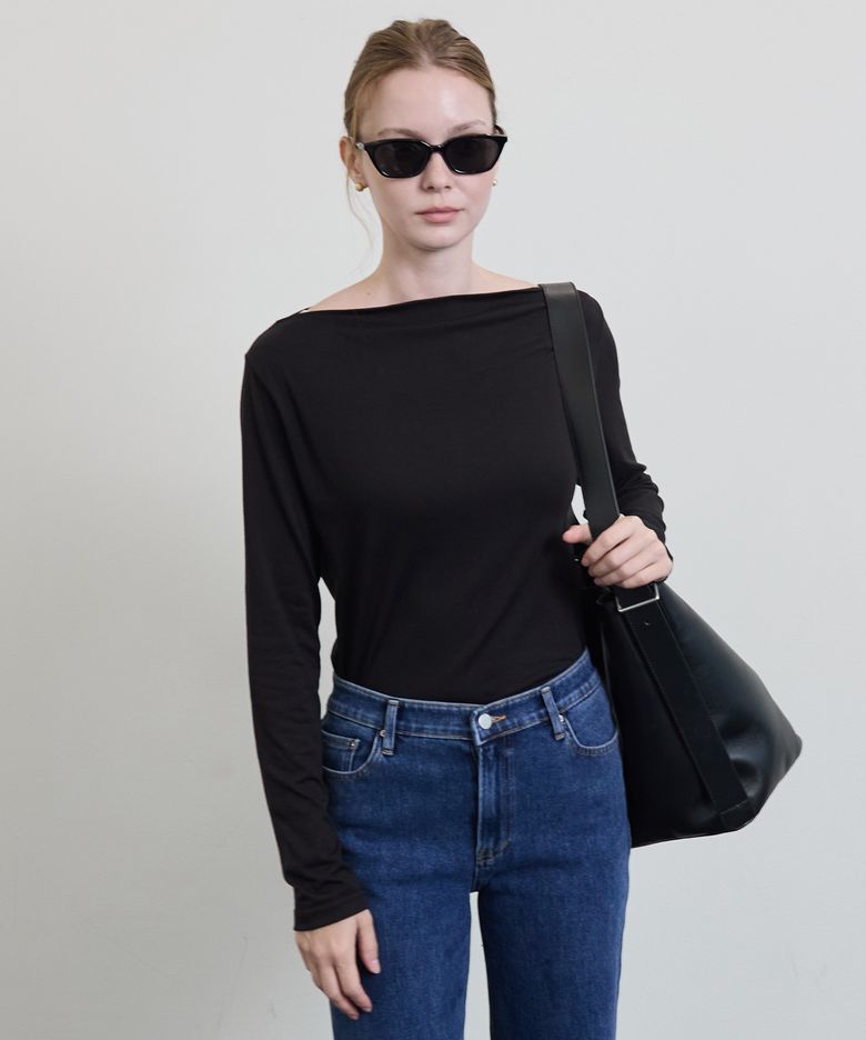 Carolyn Boat NecK_Black
