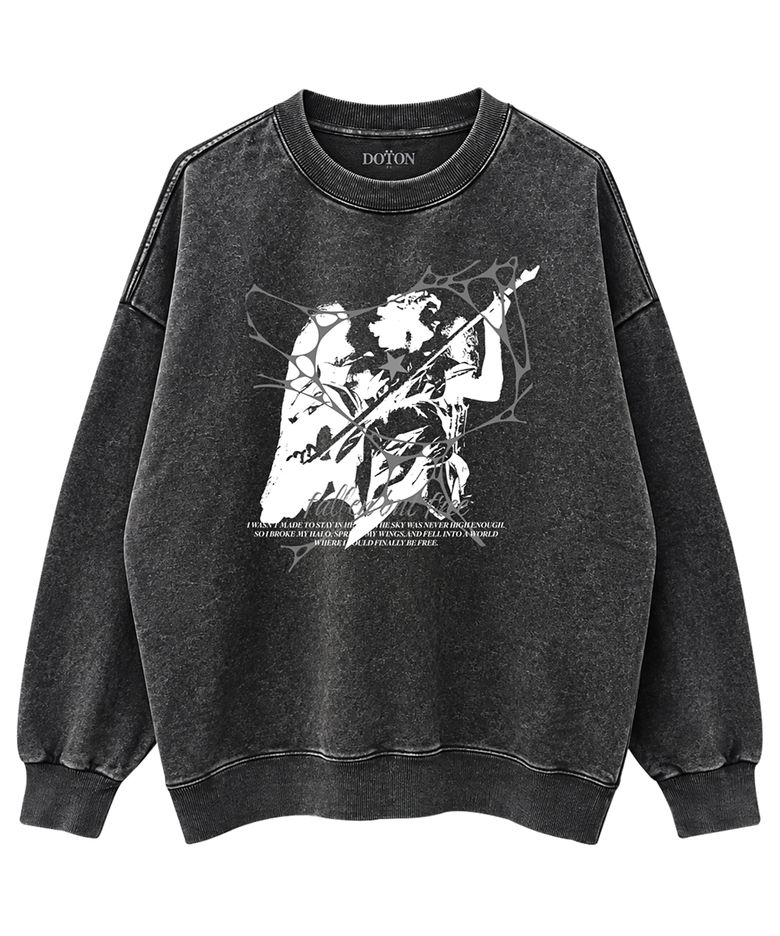 FALLEN BUT FREE ACID SWEATSHIRT (Black)