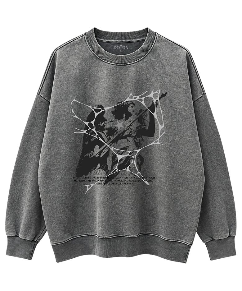 FALLEN BUT FREE ACID SWEATSHIRT (Grey)