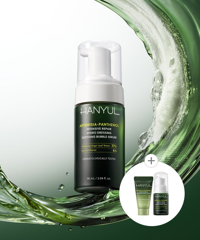 쑥판텐 인텐시브 리페어 수분드레싱 진정 버블 세럼 90ml