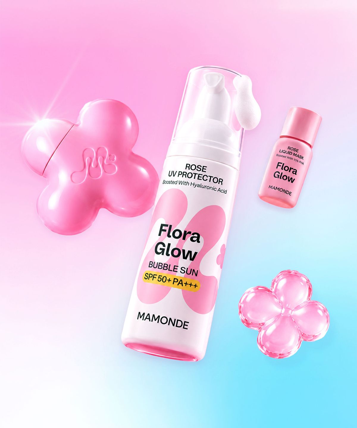마몽드(MAMONDE) 로즈 선세럼 35ml+선 프로텍터 45ml