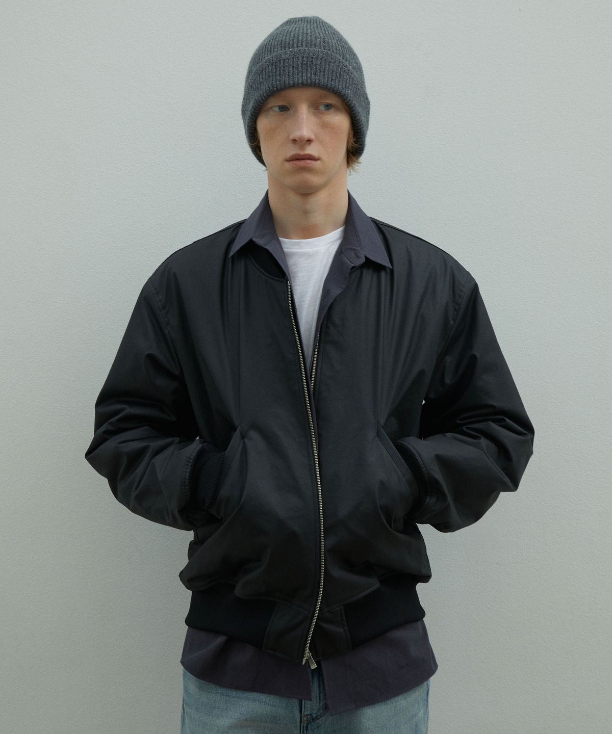 엔써리세븐(NTHIRTYSEVEN) Waxed Ma-1 - Black
