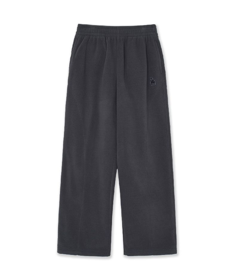 베이직 스몰로고 플리스 스티치 와이드 팬츠 LA (D.Charcoal Grey)