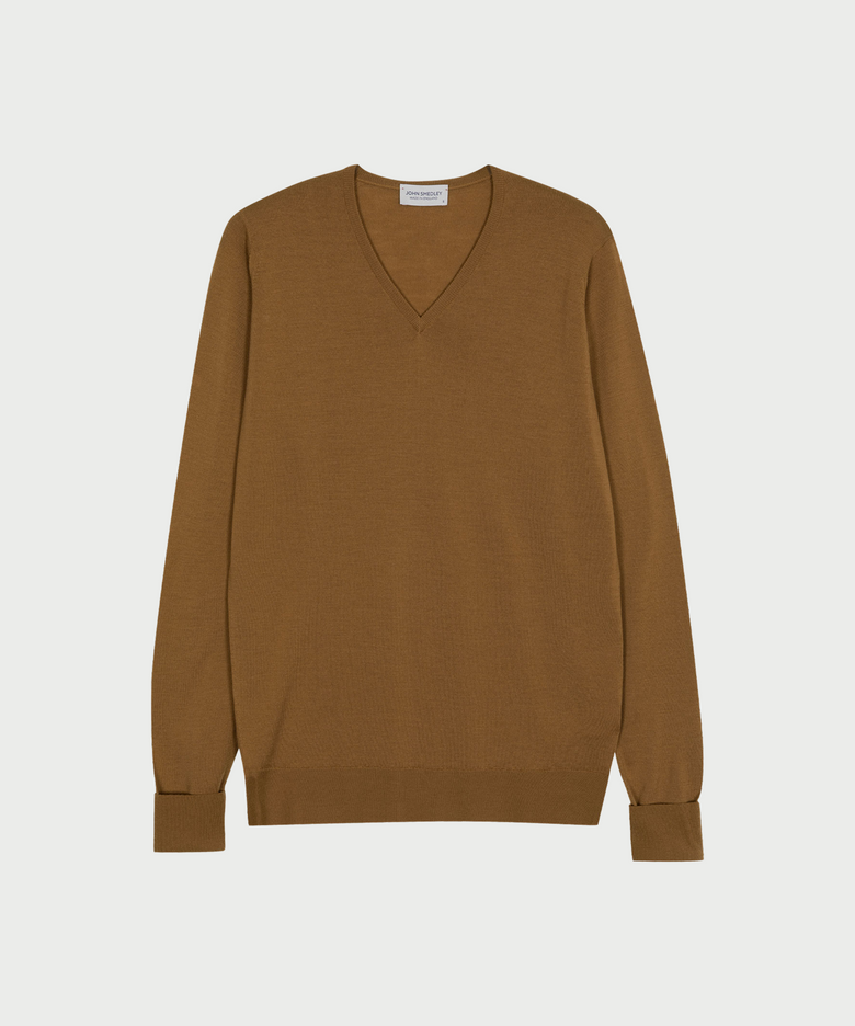 BOBBY Extra Fine Merino Wool Easy Fit V-Neck Pullover Heritage 8 Colors