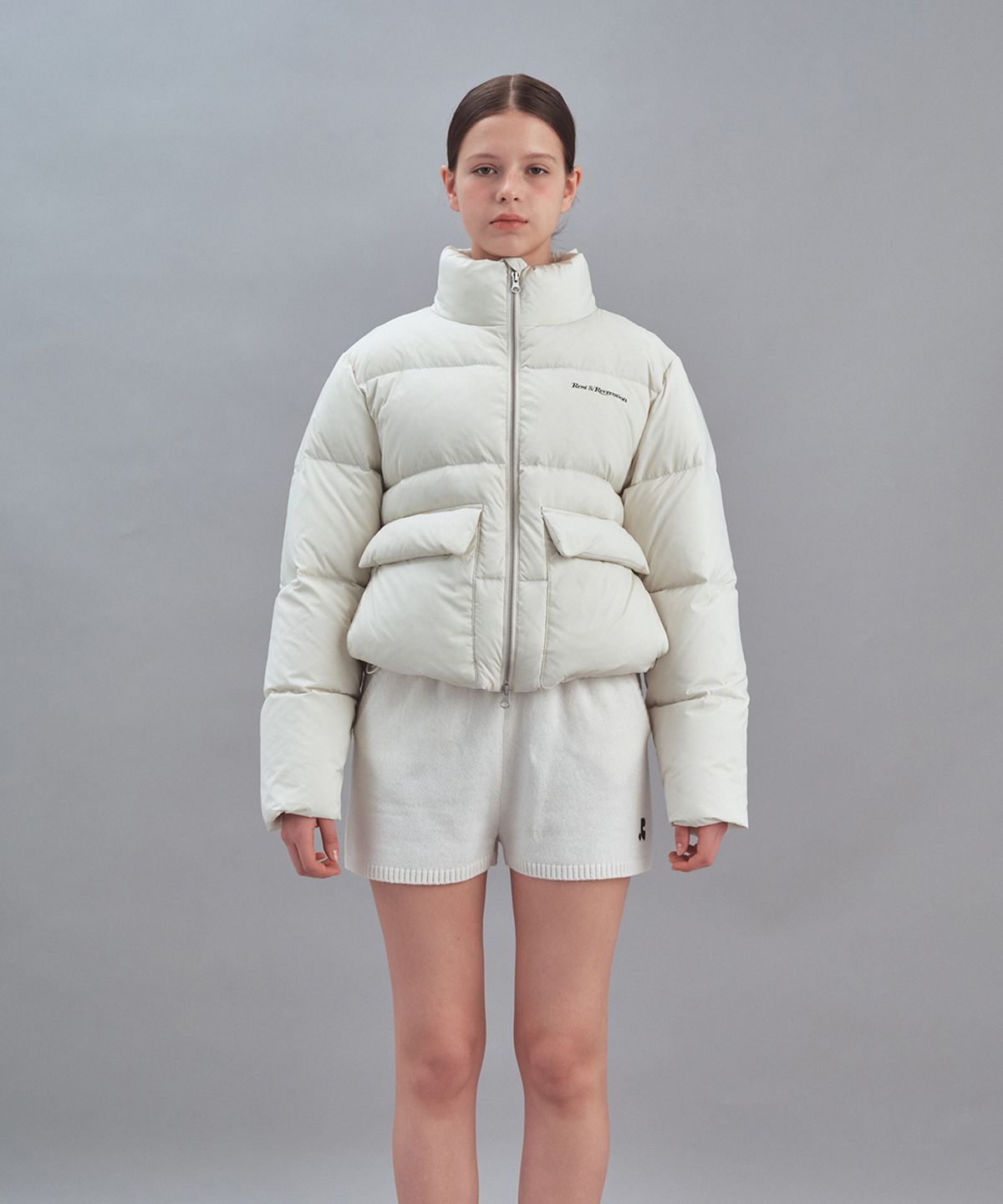 레스트앤레크레이션(REST&RECREATION) PUFFER POCKET DOWN JACKET - IVORY