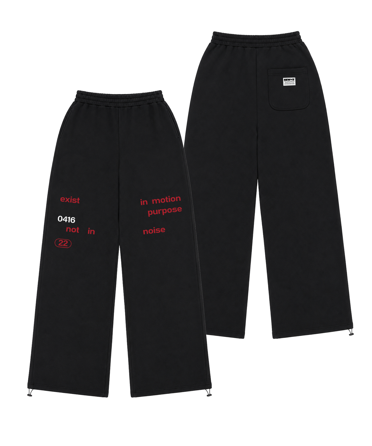 쏘비(SEW-B) 0416RD 커브드 롱팬츠 [블랙]
