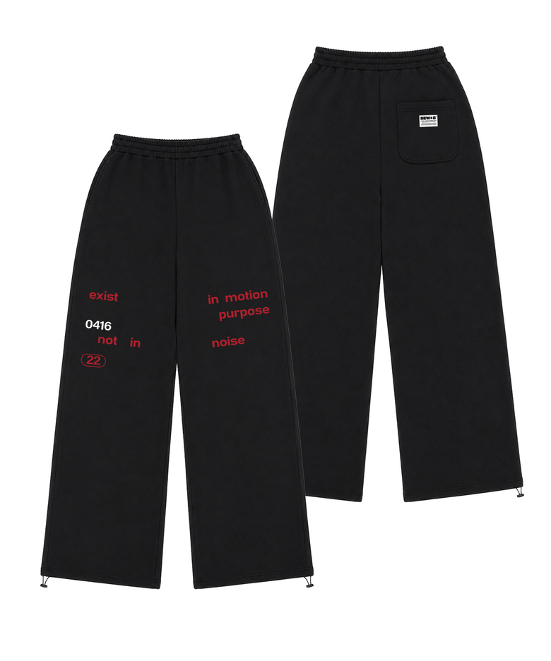 0416RD 커브드 롱팬츠 [블랙]