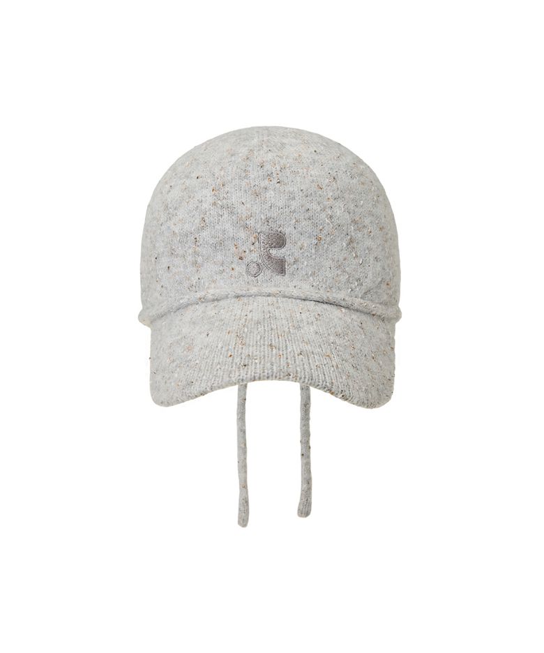KNIT TIE CAP - GREY