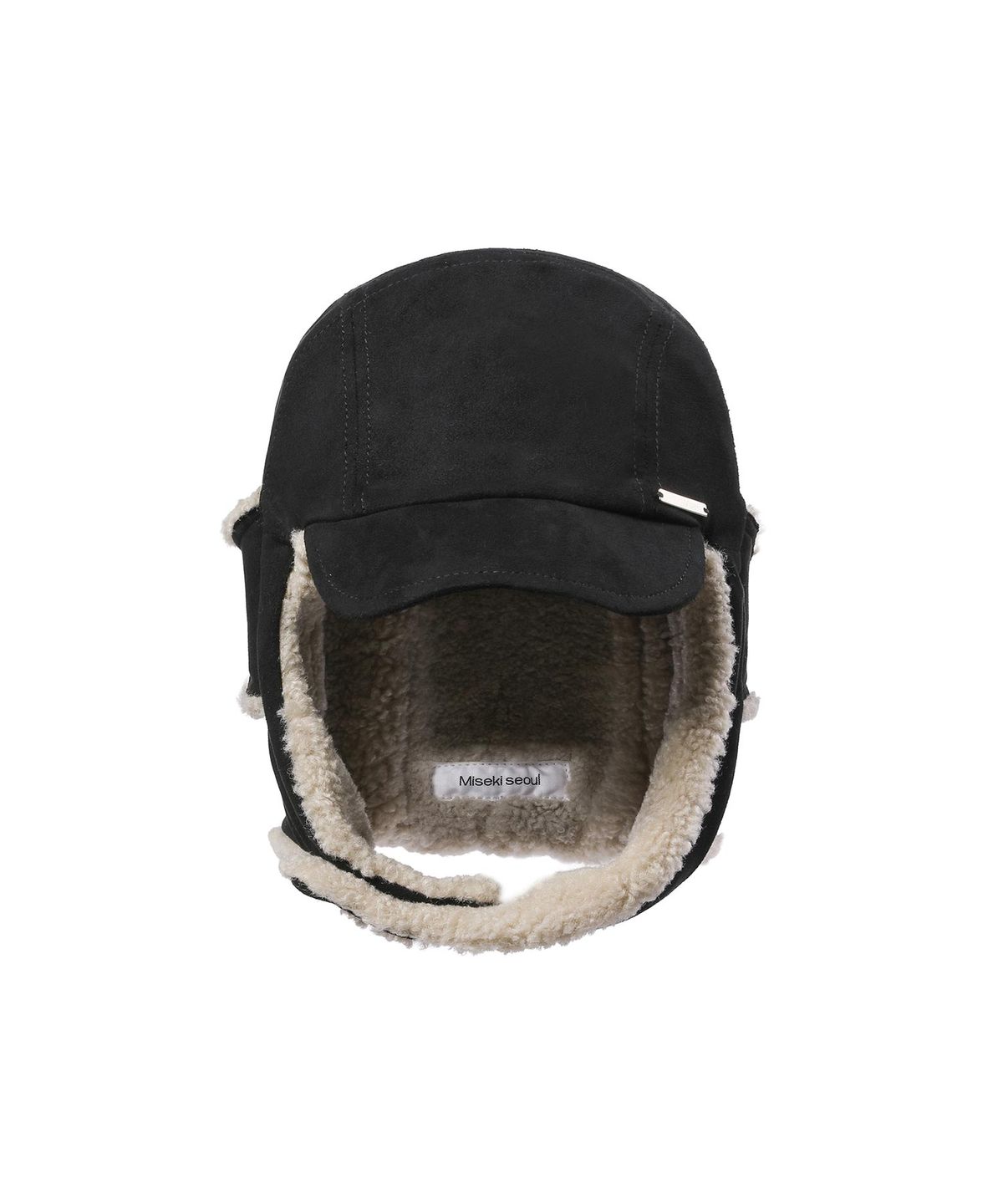 미세키서울(MISEKI SEOUL) Button trapper hat BLACK