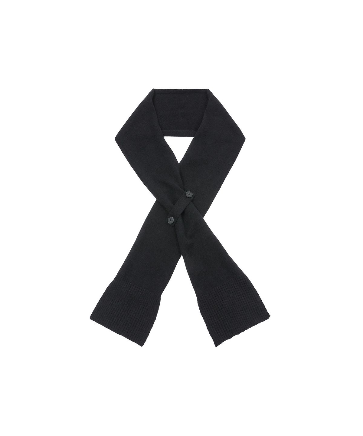 미세키서울(MISEKI SEOUL) Belted detail knit muffler BLACK