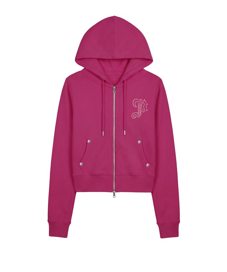 엠블럼 글리터 후드집업_핑크 Emblem Glitter Hood Zip-Up_Pink