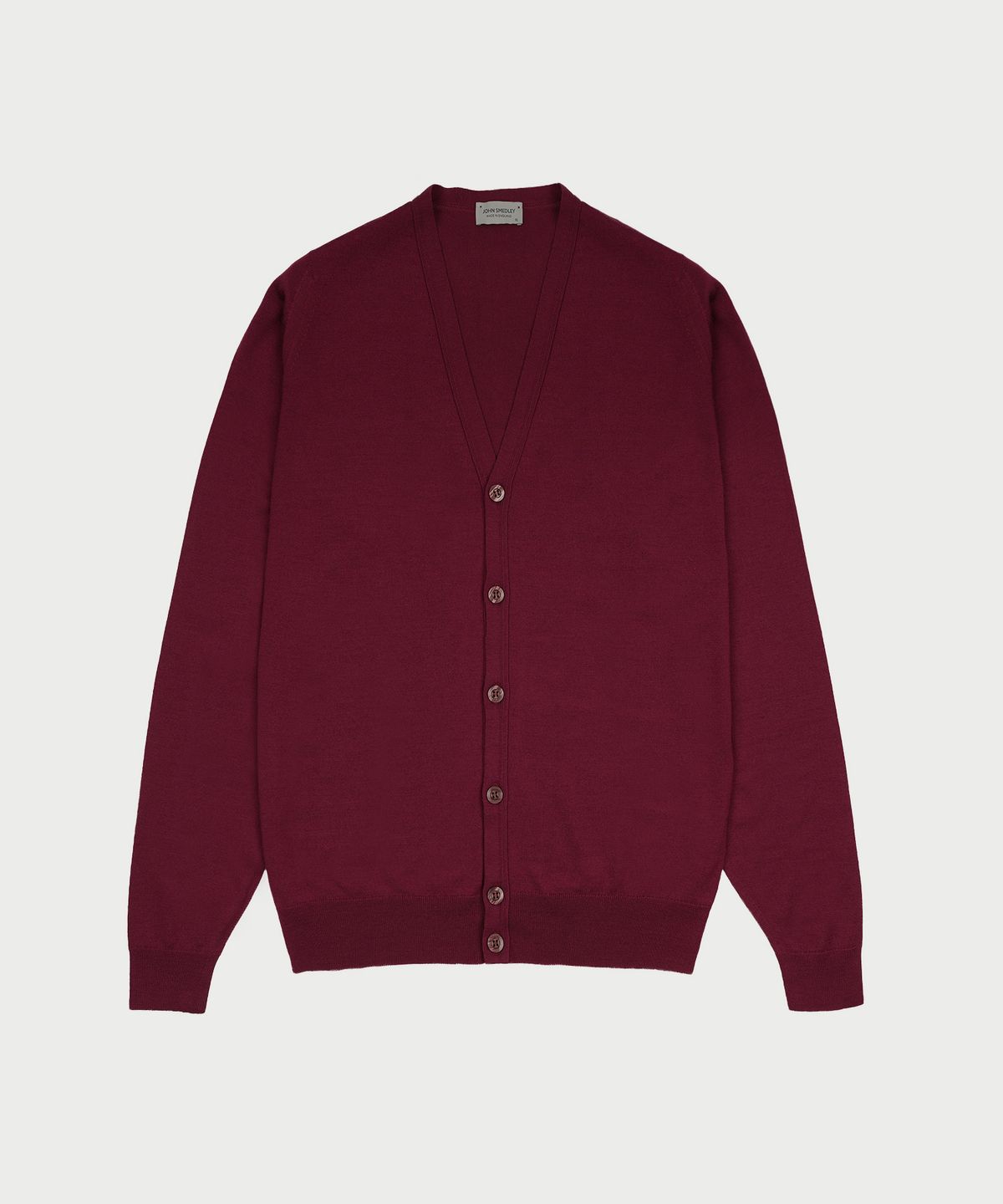 존 스메들리(JOHN SMEDLEY) BURLEY Extra Fine Merino Wool Standard Fit V-Neck Cardigan Heritage 5 Colors