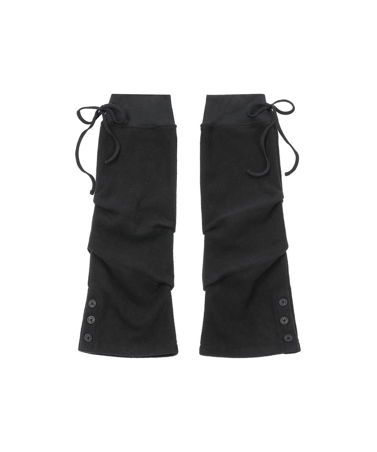 미세키서울(MISEKI SEOUL) Button fleece leg warmer BLACK