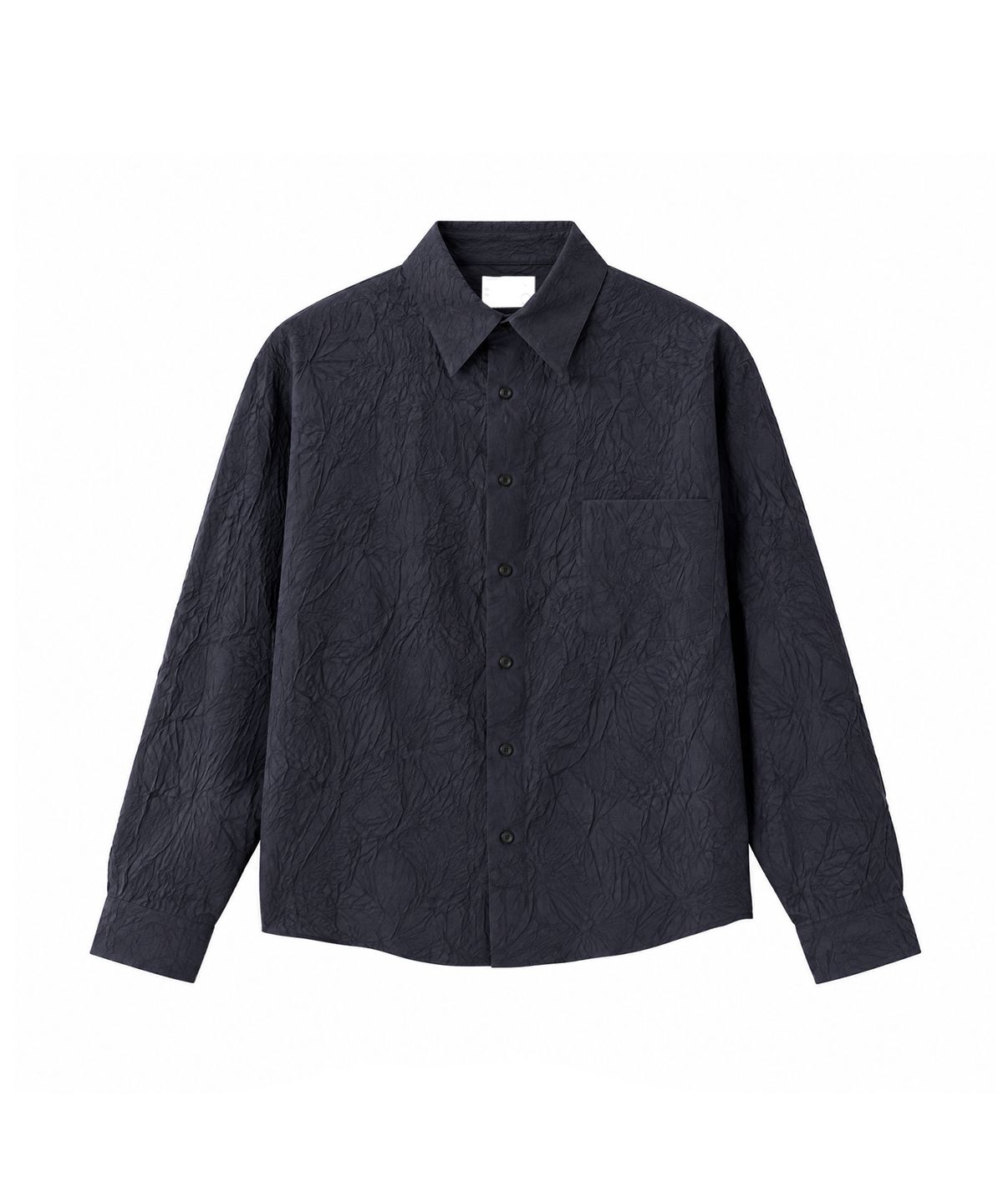음양(EYC) Irregular Wrinkled Shirt (Charcoal)