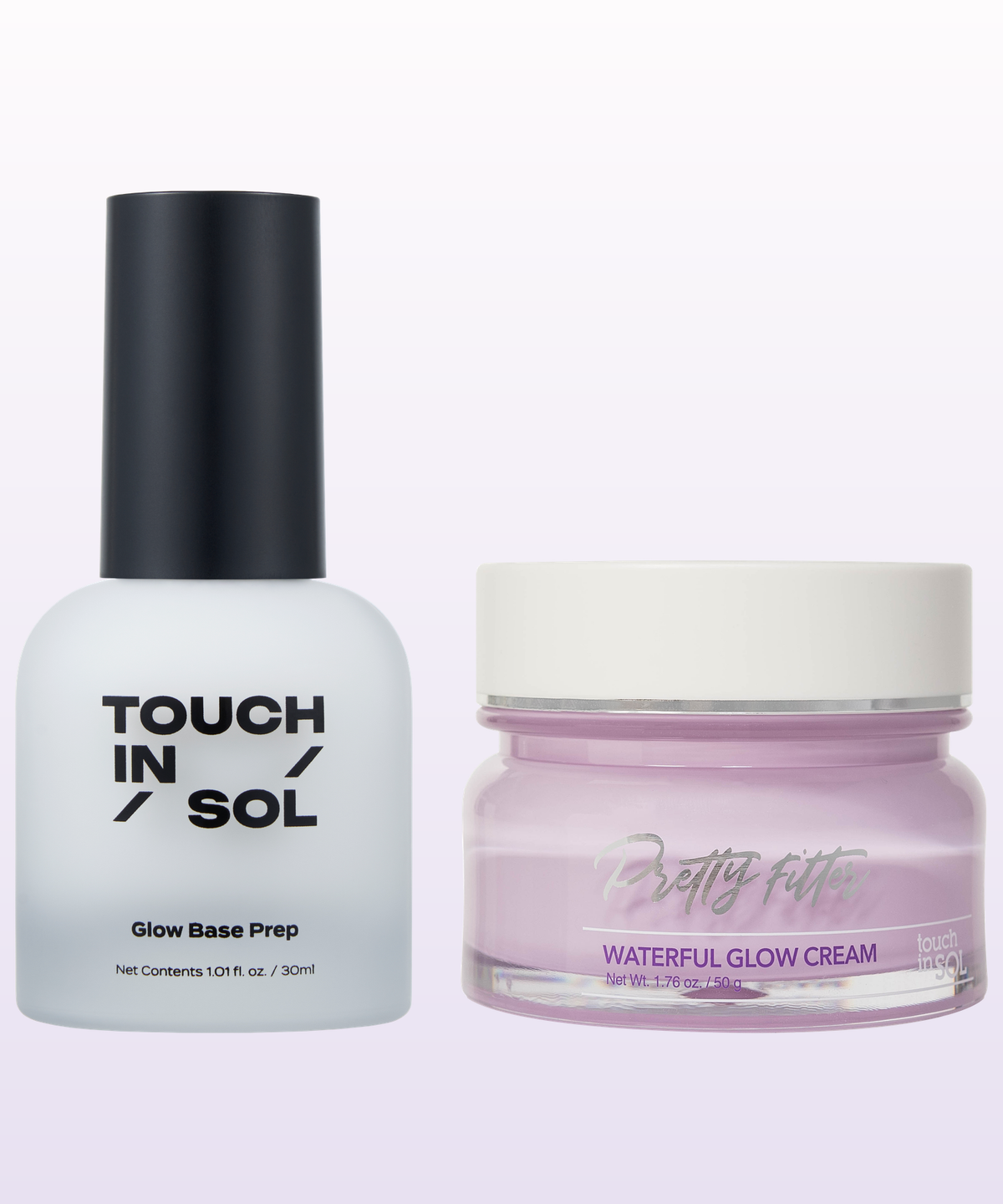 터치인솔(TOUCH IN SOL) [SET] 워터풀 글로우 크림+글로우 베이스 프렙 (+프렙 1ml×2개)