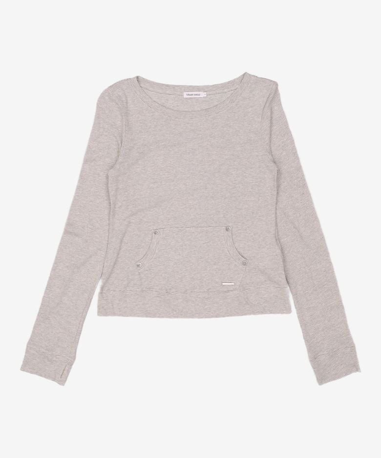 Layered line sheer long sleeve 2