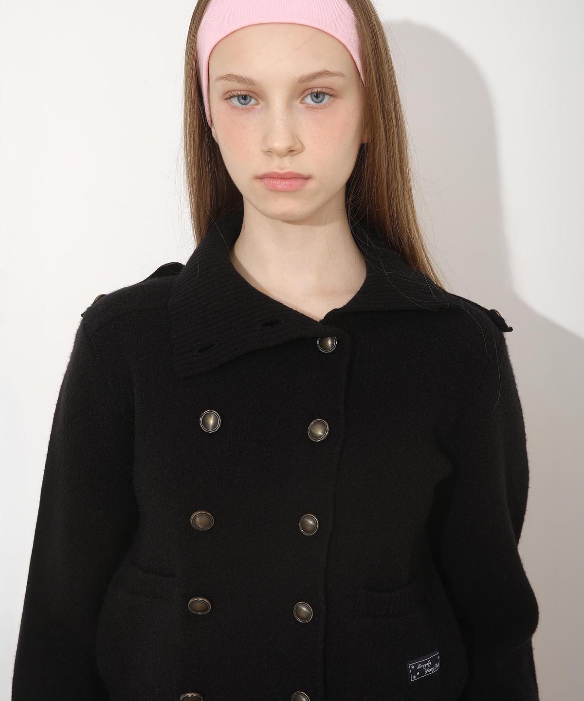 배드블루(BADBLUE) New School Knit Double Jacket Black