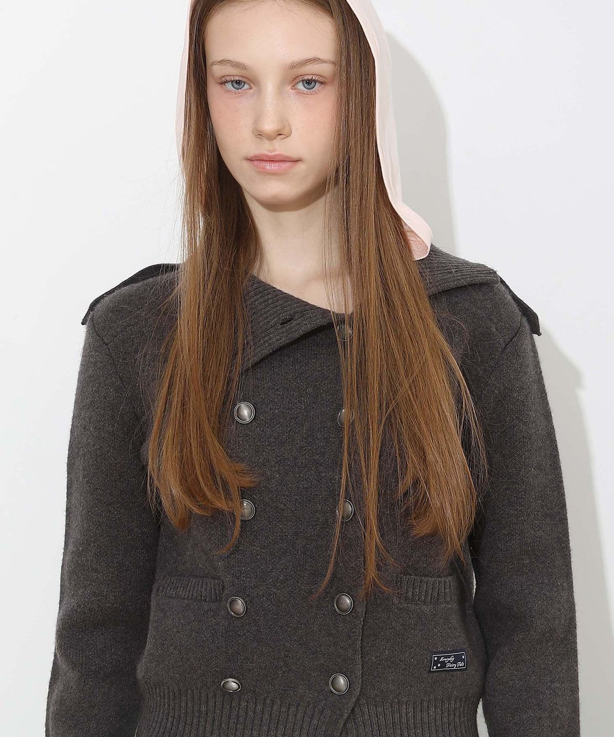 배드블루(BADBLUE) New School Knit Double Jacket Dark Gray