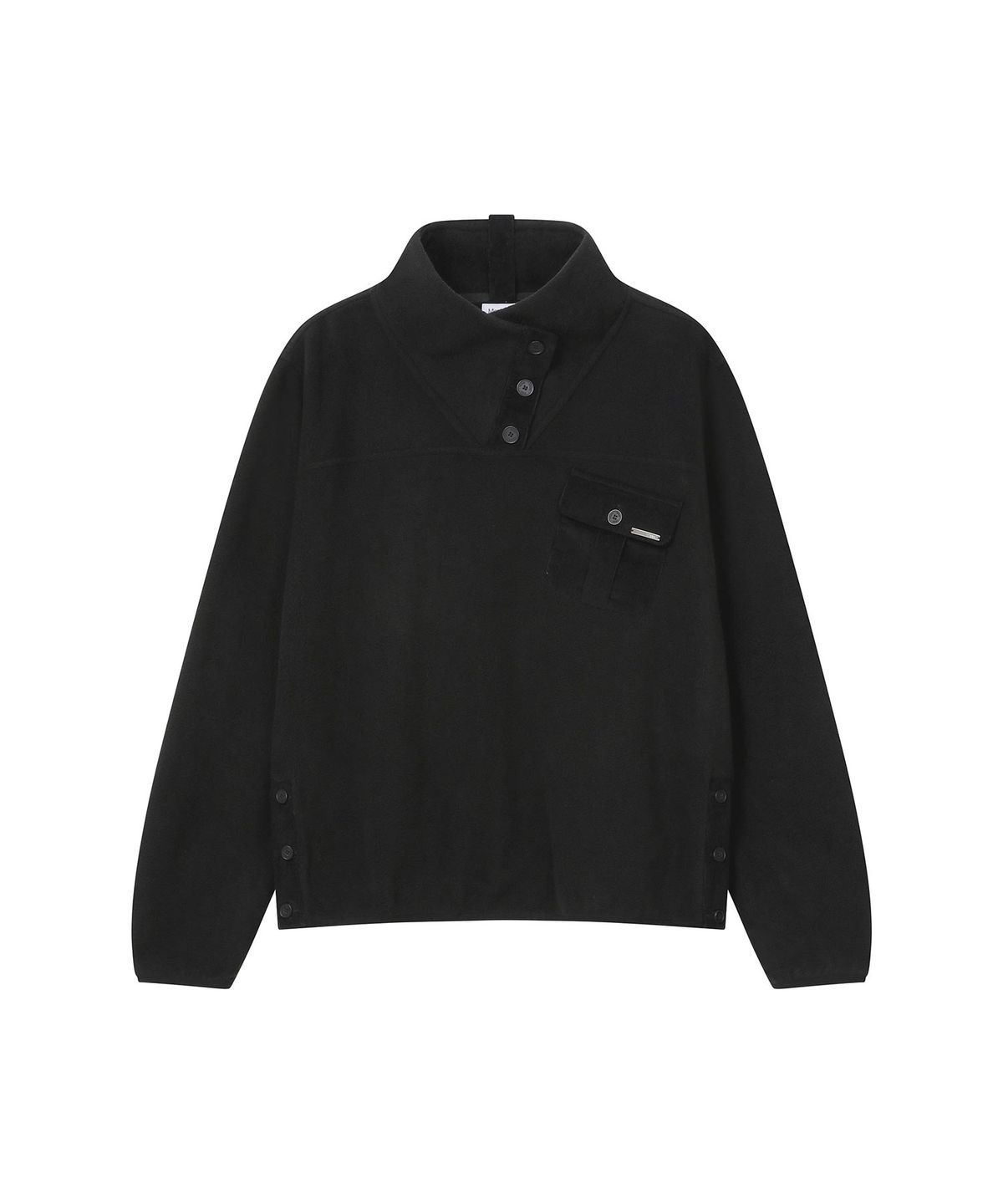 미세키서울(MISEKI SEOUL) Button fleece pullover BLACK