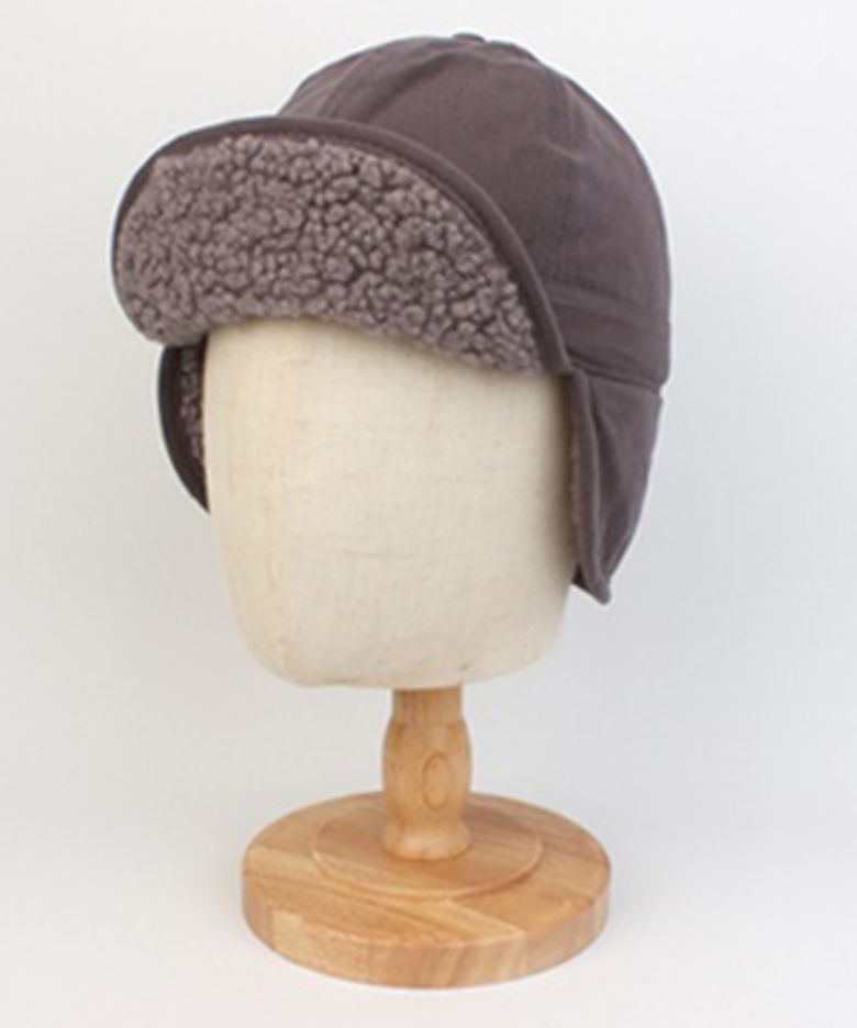Washing Gray Half Earflap Cap 귀달이모자