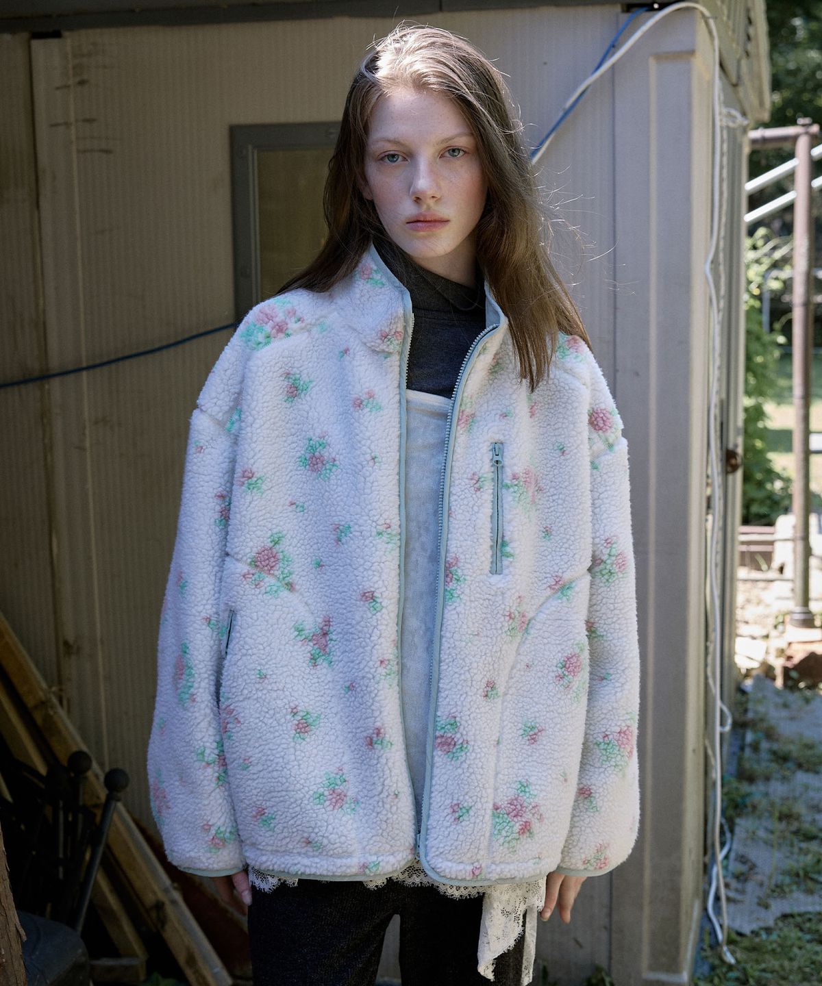 뮈뮈에르(MUEMUER) Flower Pattern Fluffy Jumper MU2699FU902M