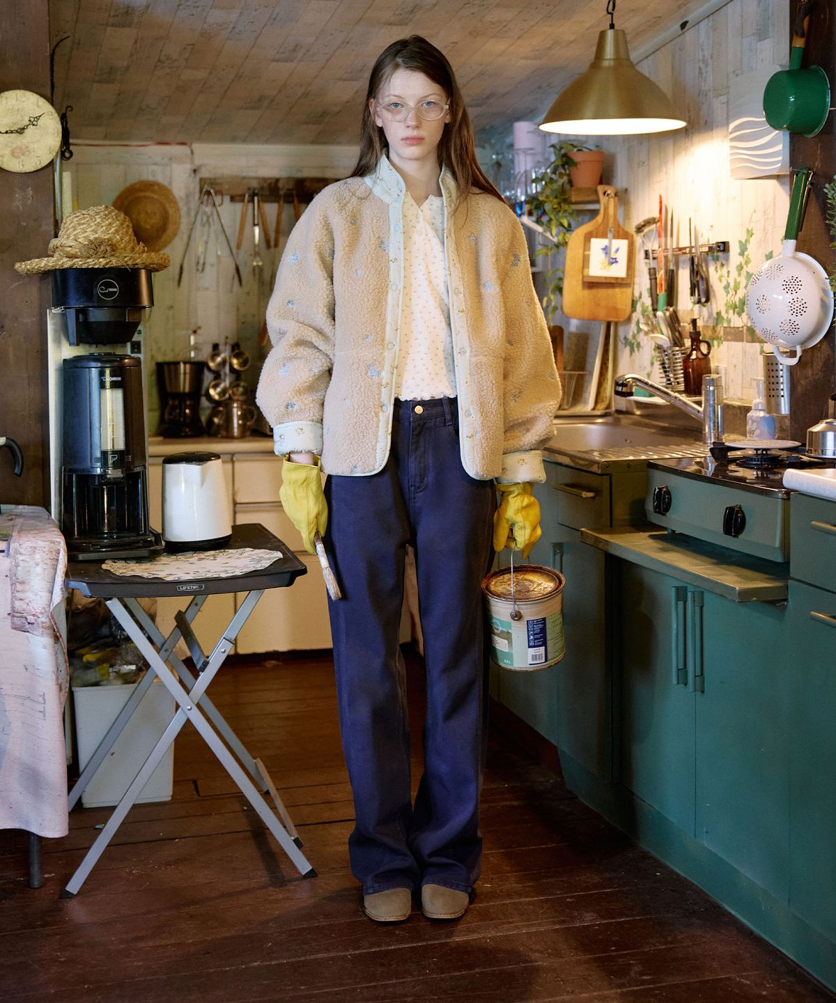 뮈뮈에르(MUEMUER) Flower Reversible Fleece Jacket MU2699FU502V