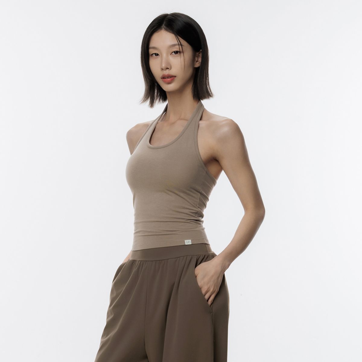 스컬피그(SKULLPIG) SWBF055-02 아사나 홀터넥 브라탑 코코아