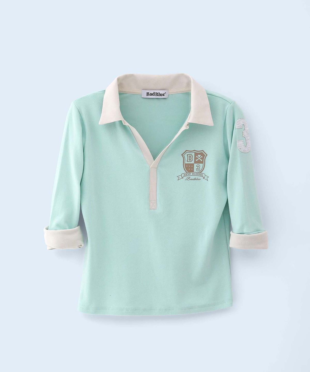배드블루(BADBLUE) New School Merch Mid-sleeve Jade