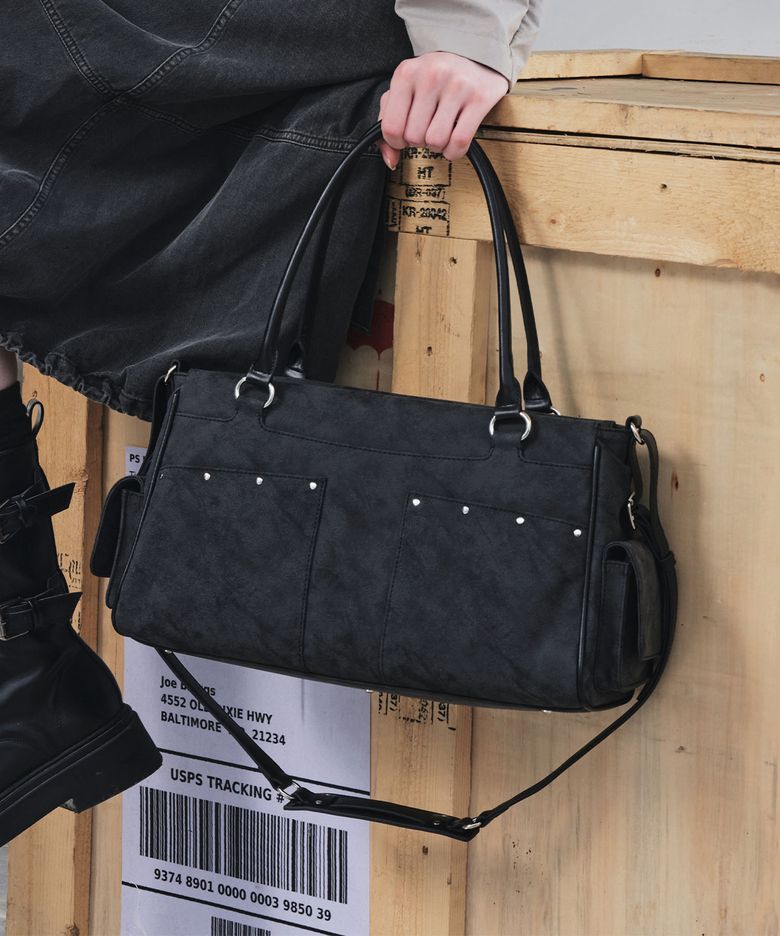BASH BOSTON BAG - DARK GREY
