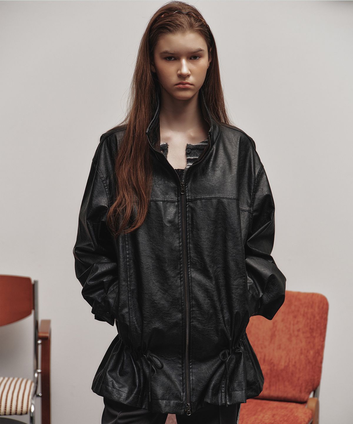 닉앤니콜(NICK&NICOLE) WASHED STRING FIELD JACKET_BLACK