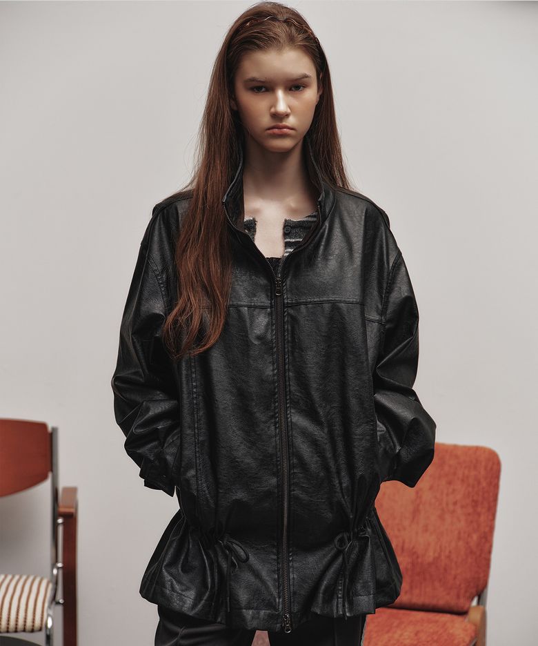 WASHED STRING FIELD JACKET_BLACK