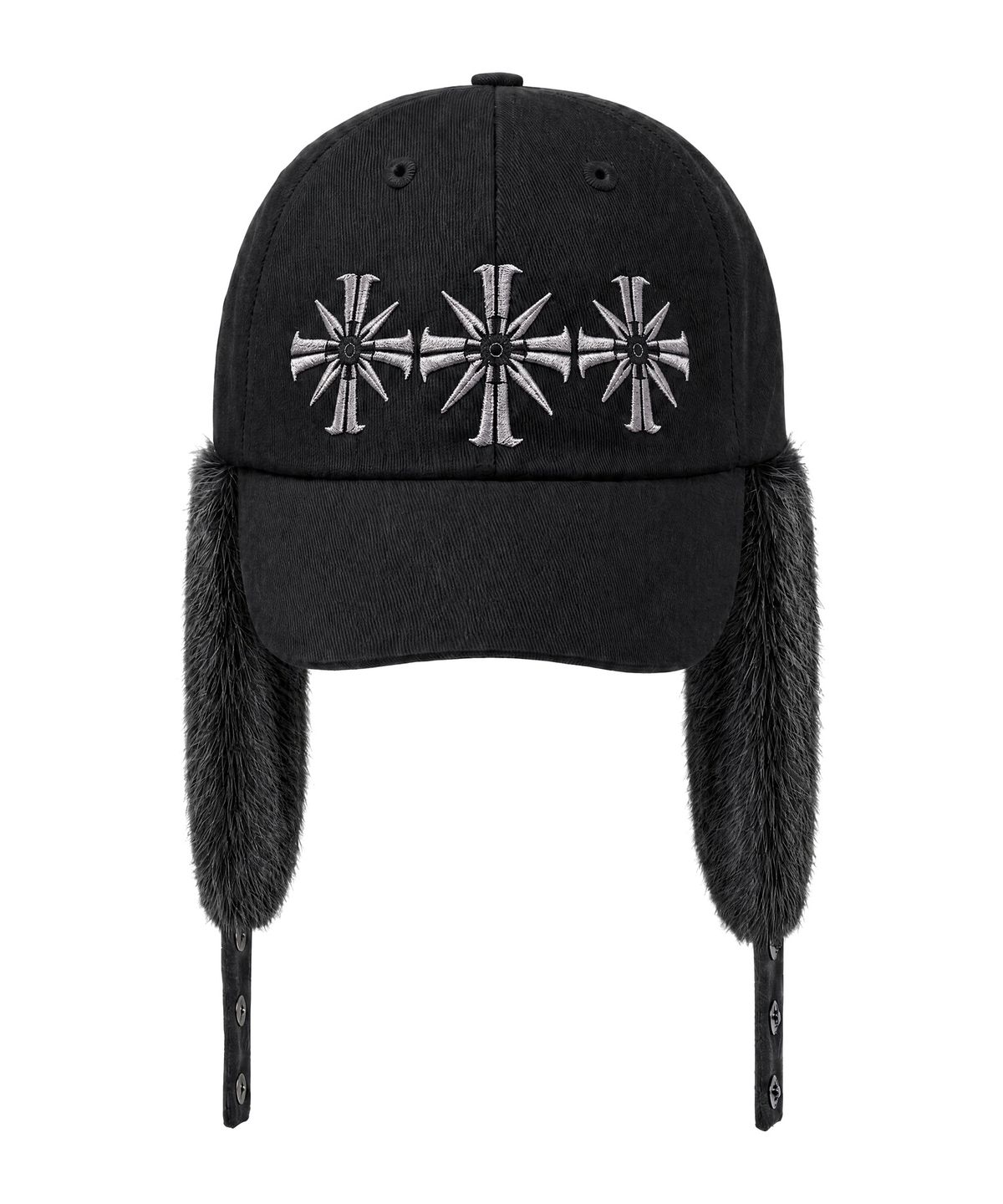 아이돈워너셀(IDWS) Trinity View Fur Maxi Cap Black
