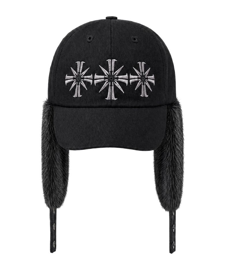 [아네딘 PICK] Trinity View Fur Maxi Cap Black