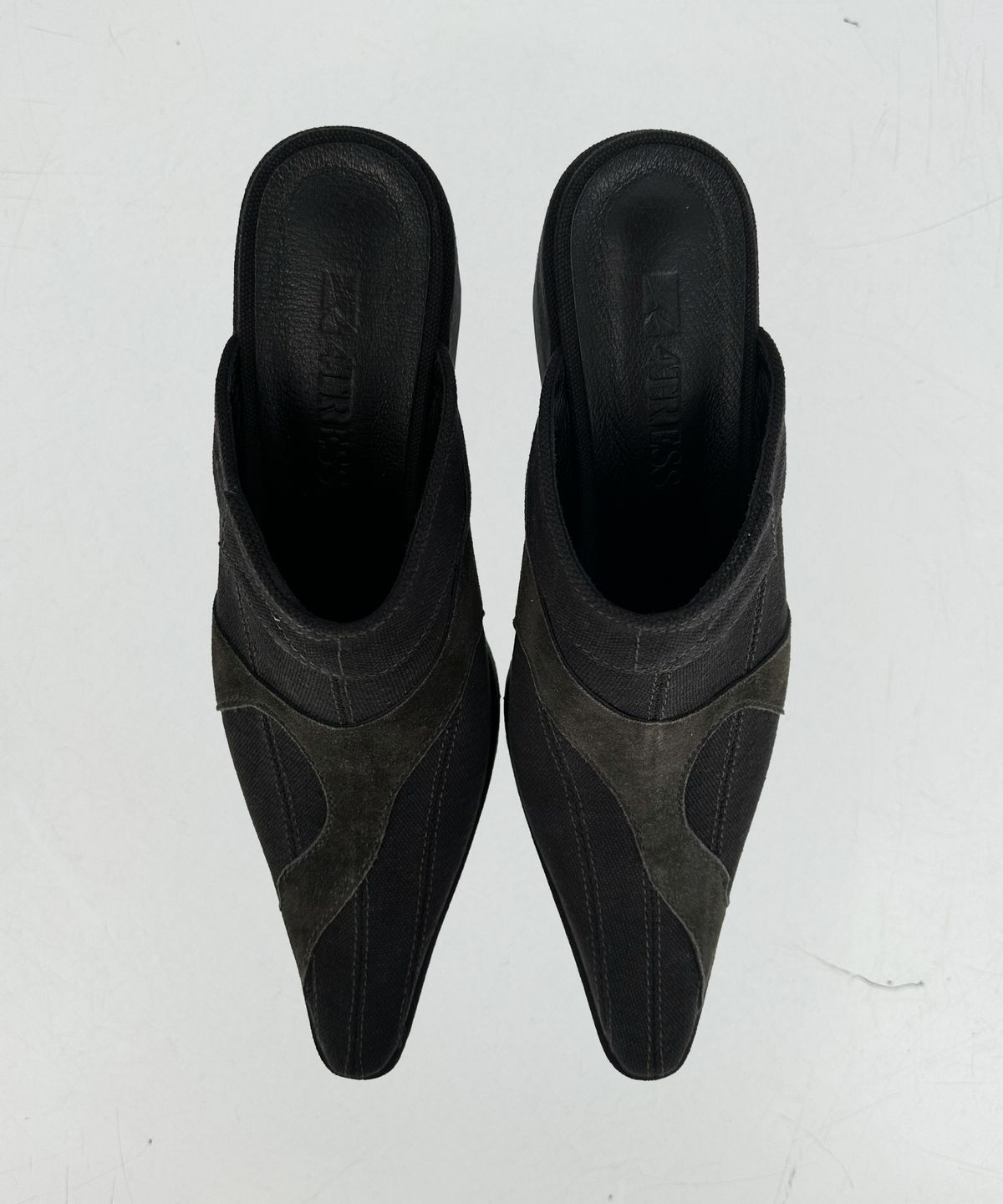 포트리스(4TRESS) PLATFORM WEDGE MULES 01 BLACK