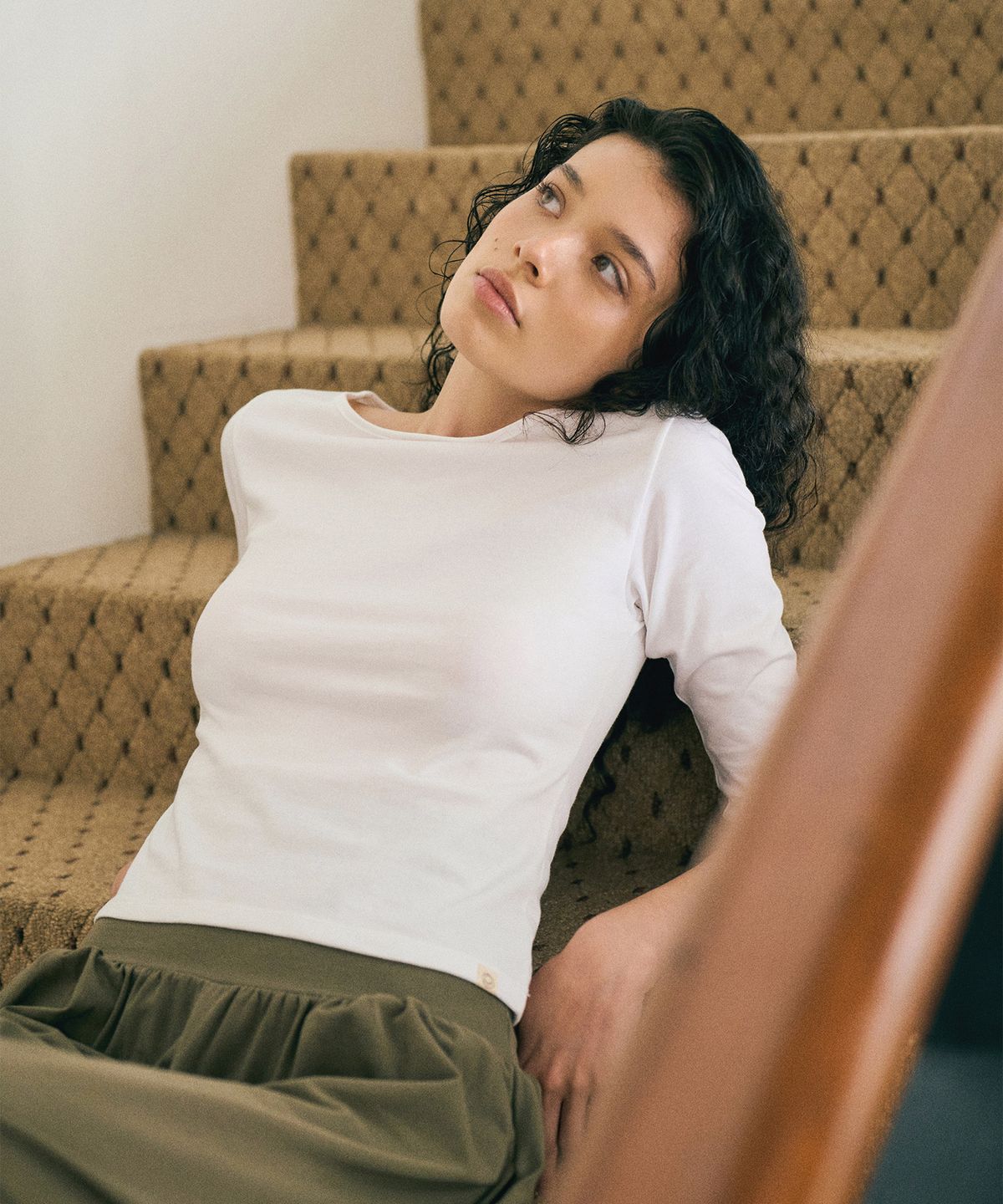 디야니(DHYANI) Ease Boatneck Tee (White)