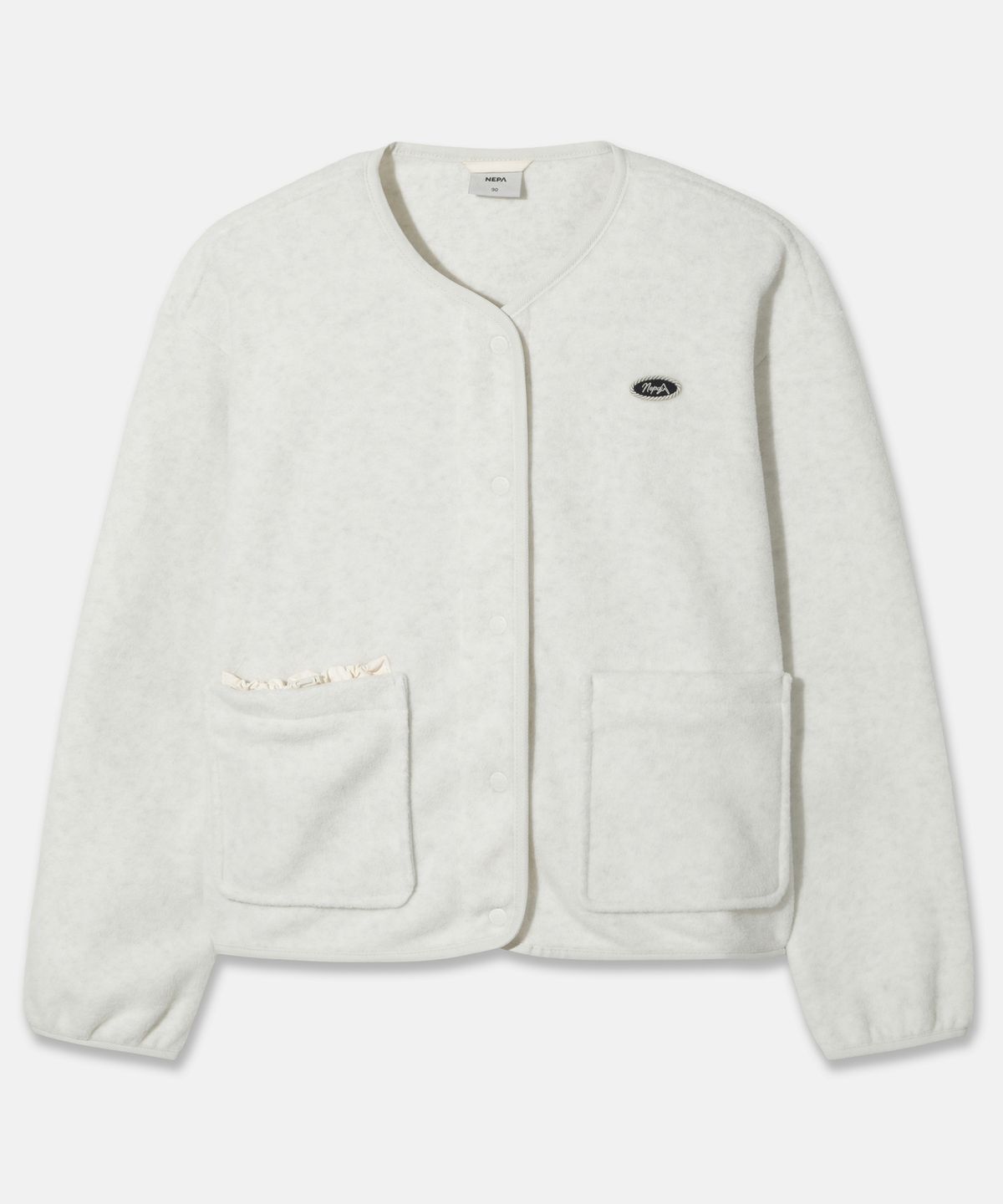 네파(NEPA) 7M86162 여성 플러피 플리스 넥리스 자켓