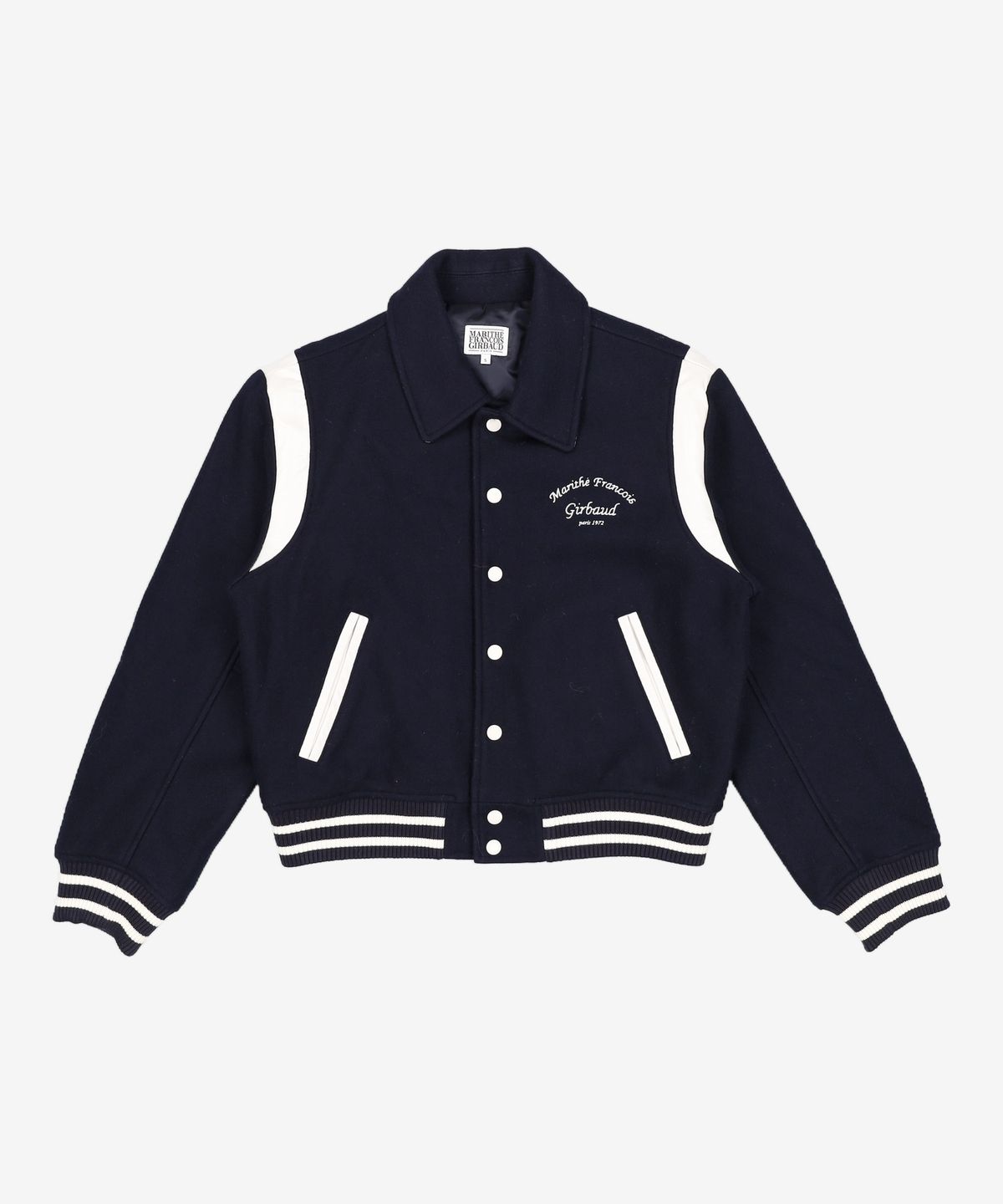 마리떼 프랑소와 저버(MARITHÉ + FRANҪOIS GIRBAUD) WOOL BLENDED VARSITY JACKET S