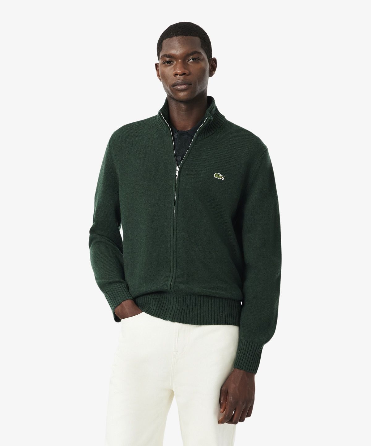 라코스테(LACOSTE) 남성 방모 풀집업 가디건 AH5181-56N YZP