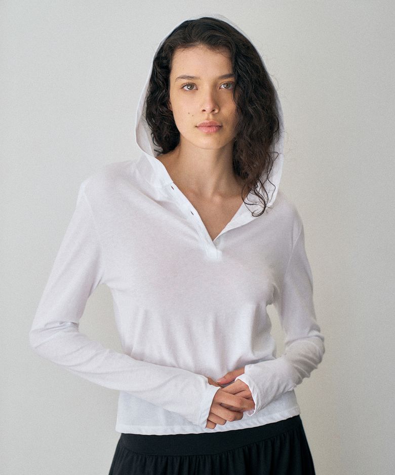 Soma Hooded Tee (Snow White)