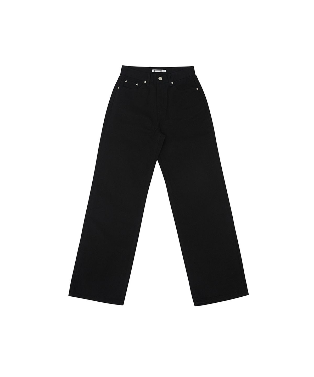 피브비(PIV’VEE) Cotton Wide Straight Pants (ebony black)