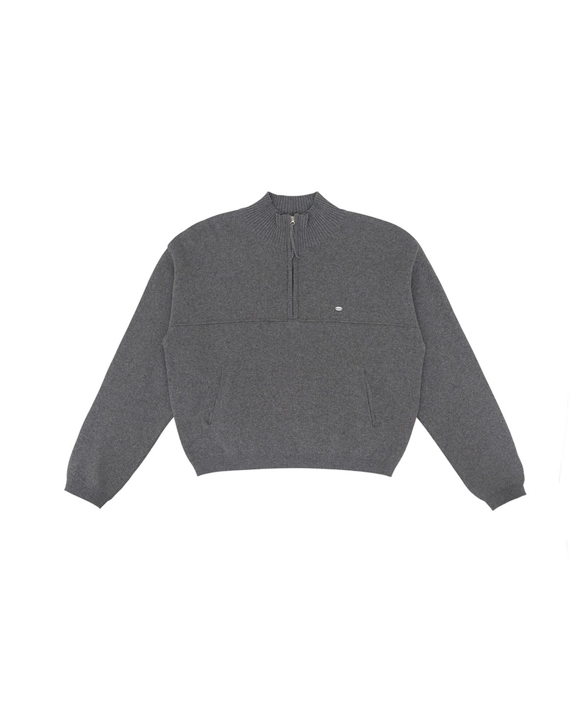 피브비(PIV’VEE) Half Zip-up Knit (fuzzy charcoal)