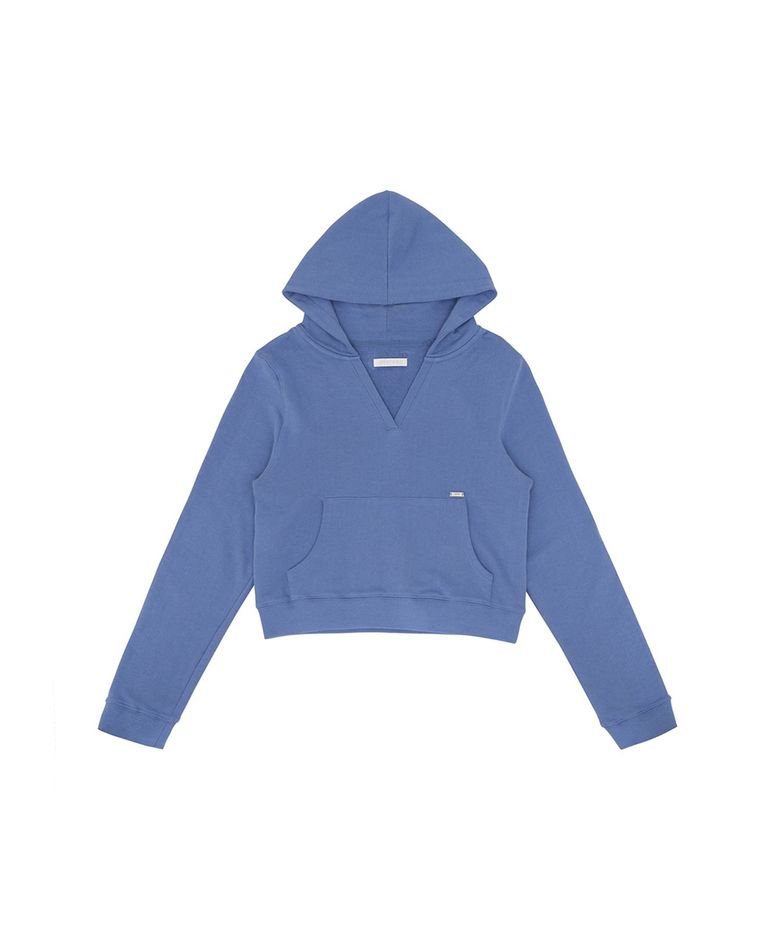 V Neck Hooded Sweatshirt (vintage hawaii blue)