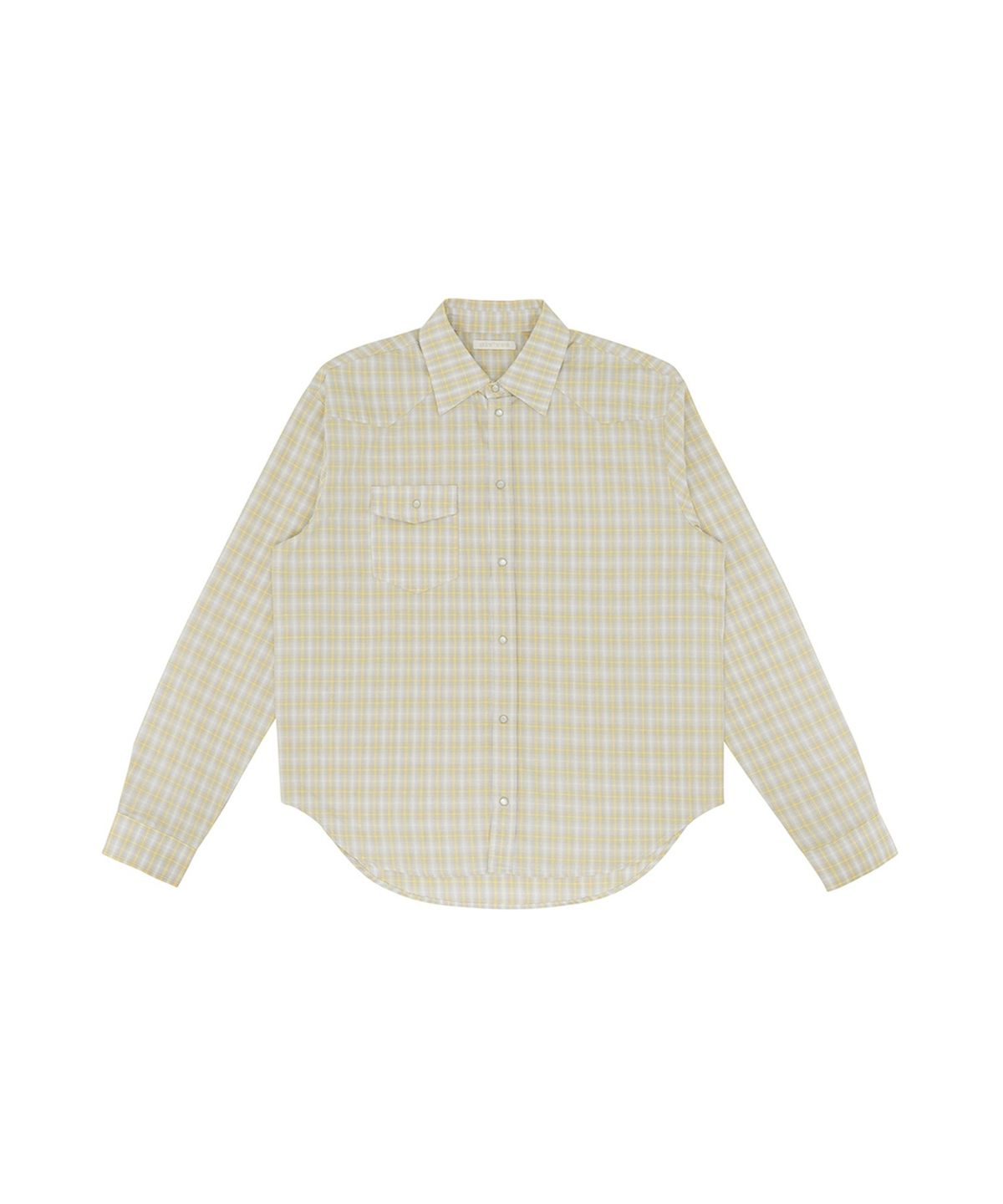 피브비(PIV’VEE) Check Yoke Western Shirt (mist yellow)