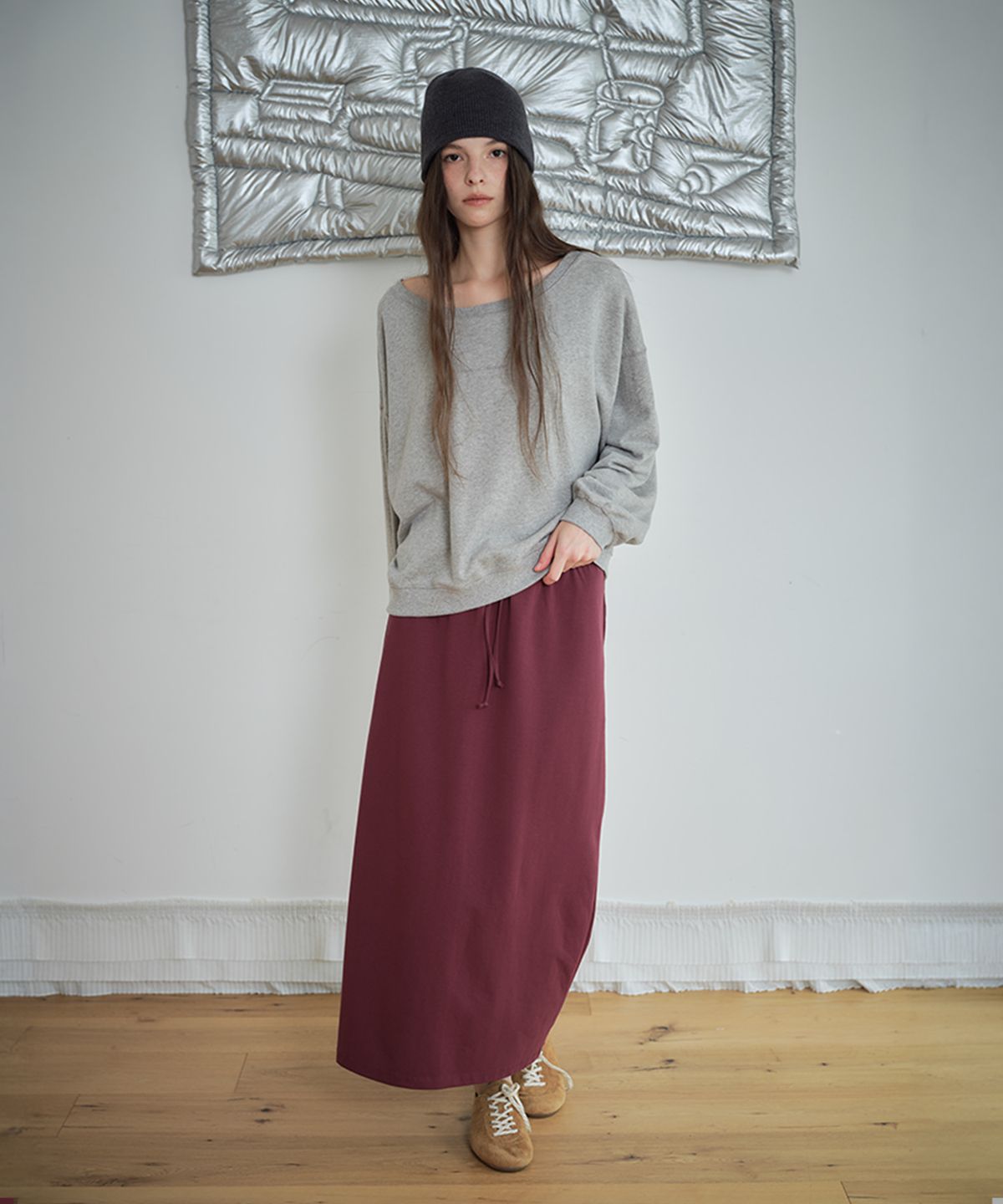 무드무스(MOODMOOSE) MISSION SKIRT PURPLE [MMFA1SK38PP]