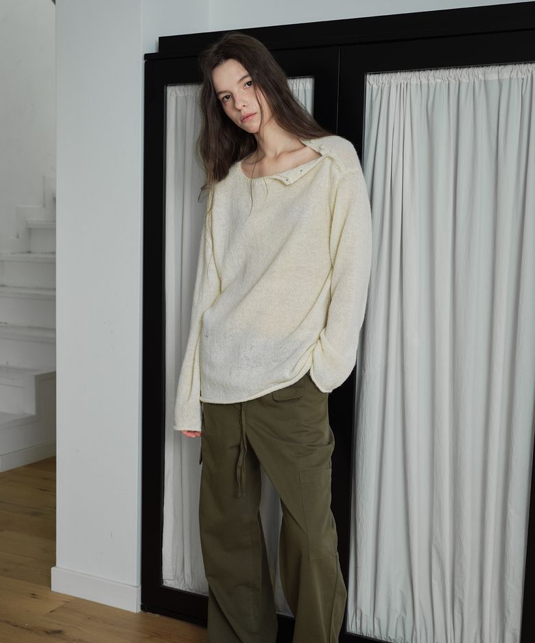 BUTTON KNIT CREAM [MMFA1KN19CR]