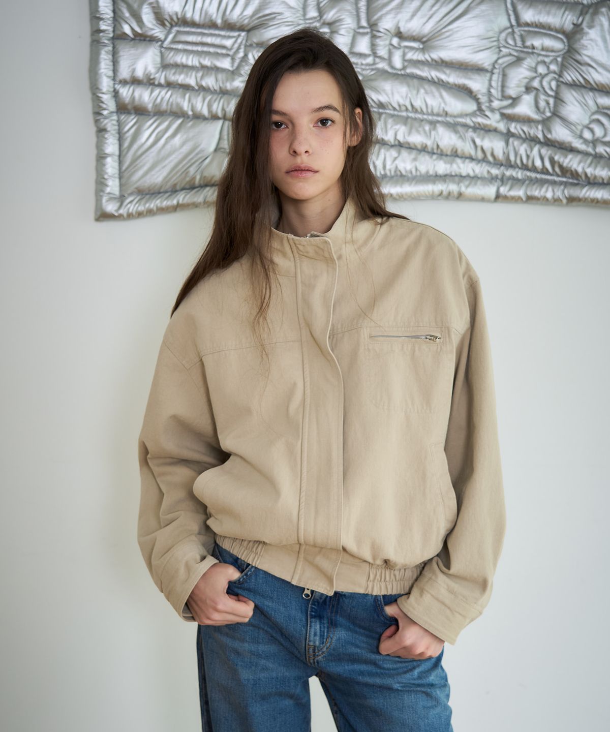 무드무스(MOODMOOSE) MELBOURNE JACKET BEIGE [MMFA1JK02BE]