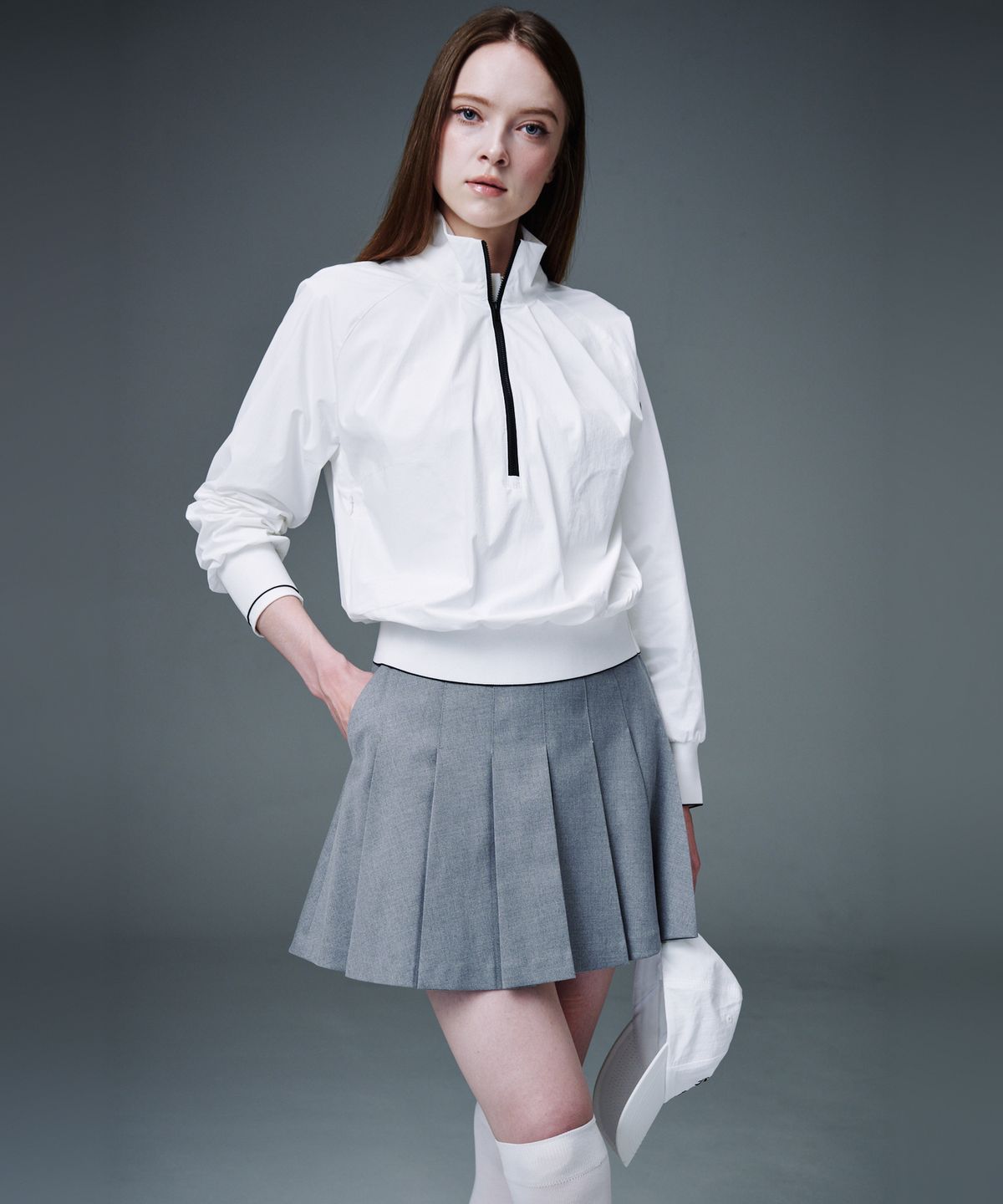 크림골프(KLIMGOLF) Soft Wool Pleat Skirt 소프트 울 플리츠 스커트