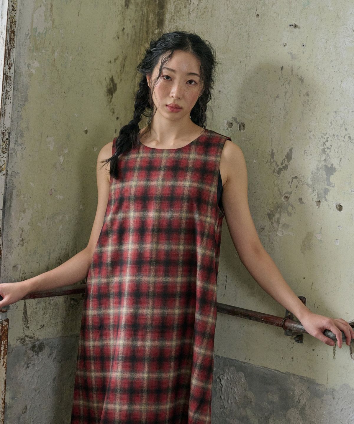 오드페리(ODDPERI) Maxi checkered one piece