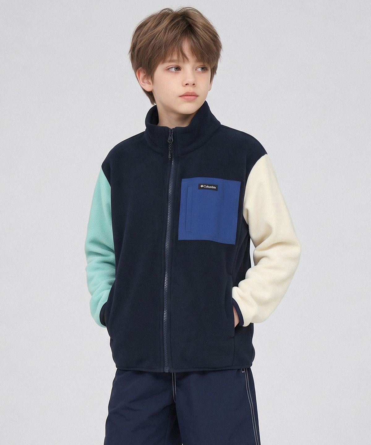 컬럼비아 키즈(COLUMBIA KIDS) 키즈 멀티컬러 플리스자켓_네이비 (C74-YKD372)