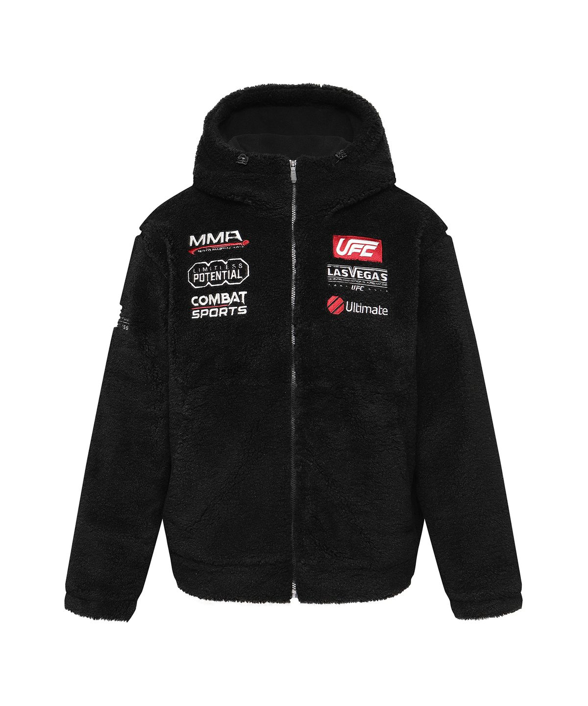 유에프씨 스포츠(UFC SPORT) UFC MMA 스폰서십 릴렉스핏 플리스 자켓 블랙 U4FJX4301BK